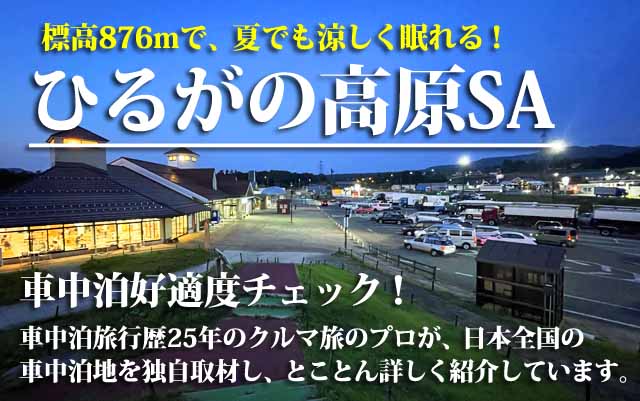 ひるがの高原SA　車中泊